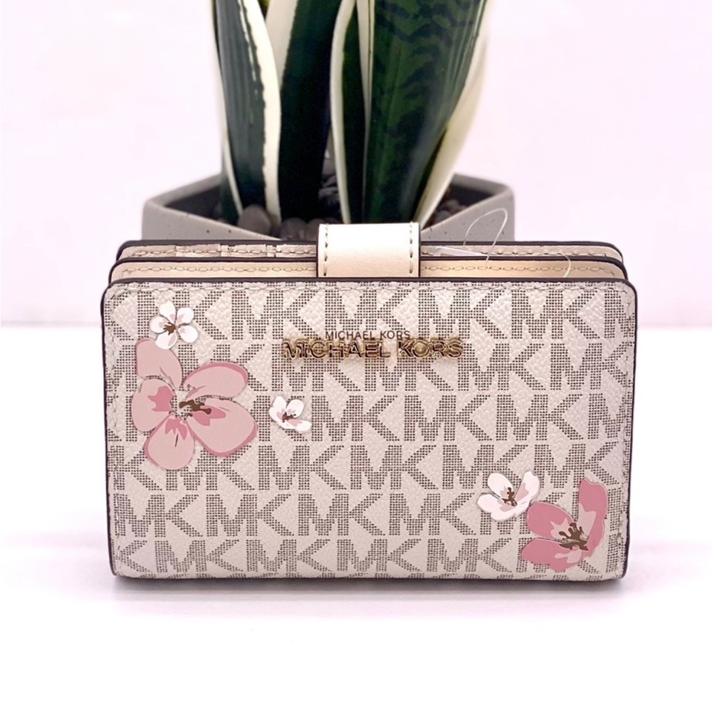 Michael Kors Floral Medium Bifold Wallet - Picture 2 of 11